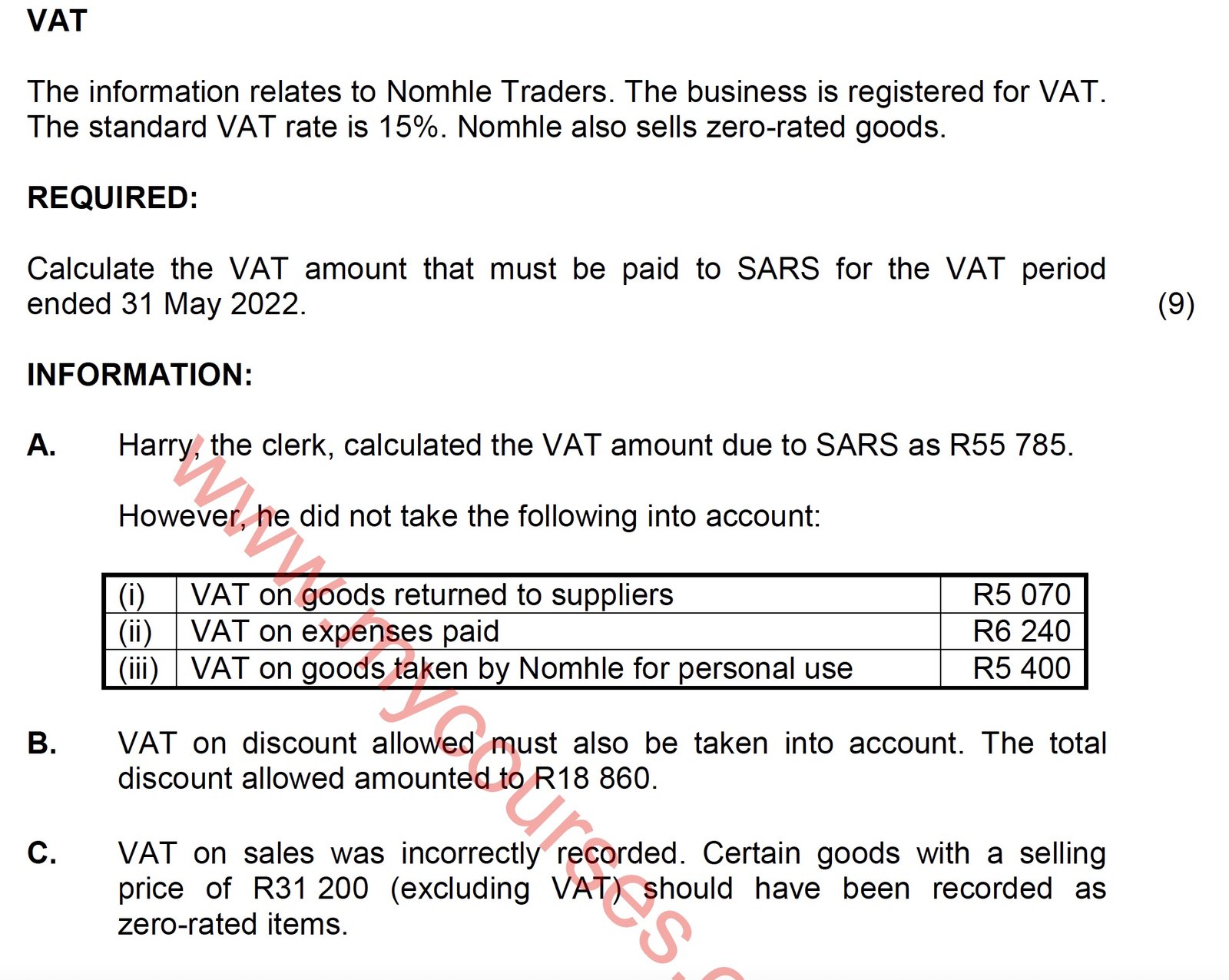 Accounting Grade 12 November 2022 Exam Question Papers and Memos Paper 1 Paper 2