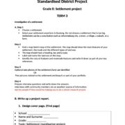 Investigation of a Settlement Project Grade 8 answers PDF