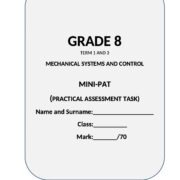 Technology Grade 8 Mini Pat Term 3 Questions and answers pdf