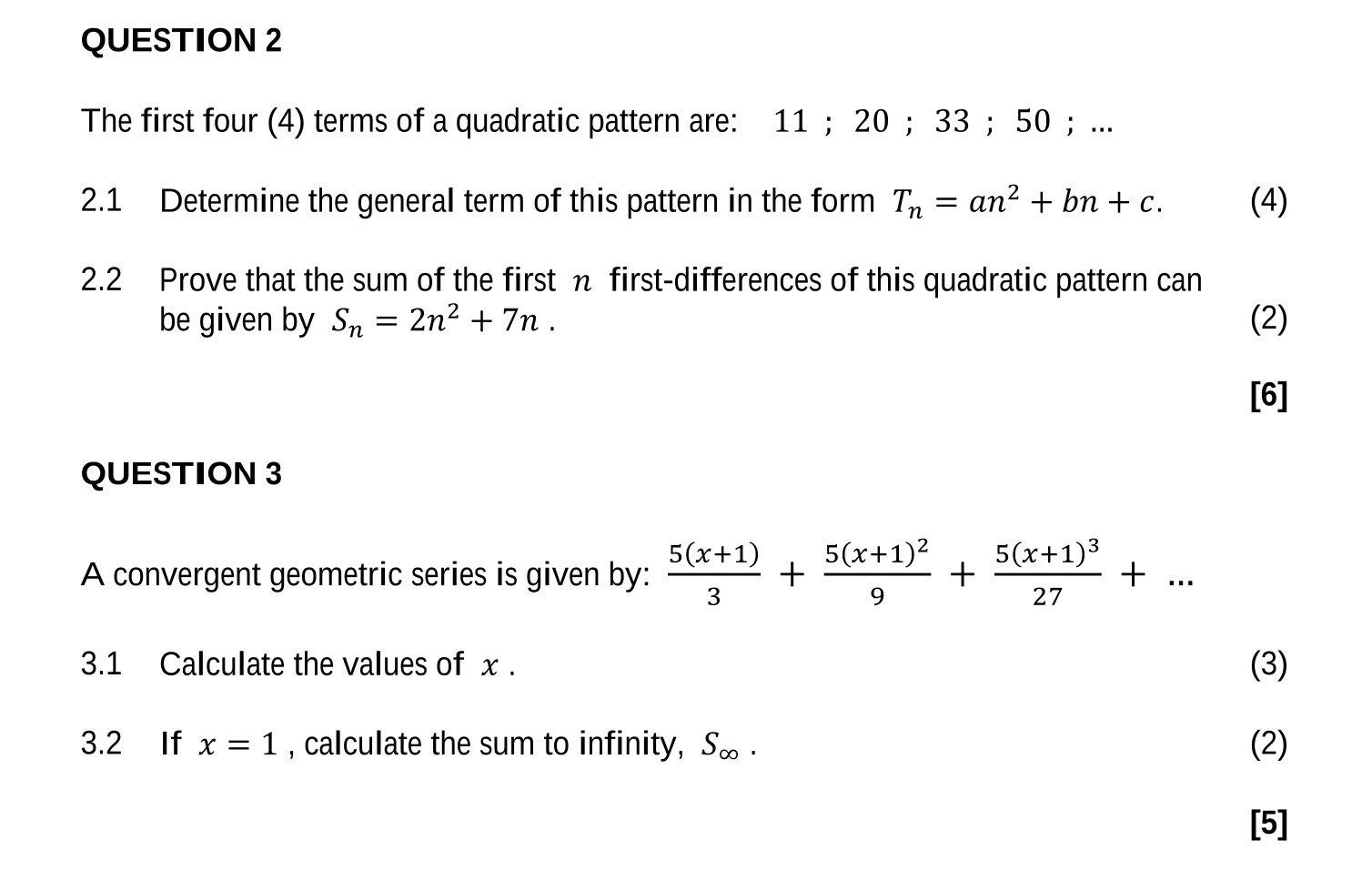 Mathematics Grade 12 March 2023 Controlled Test Question Papers and Memos
