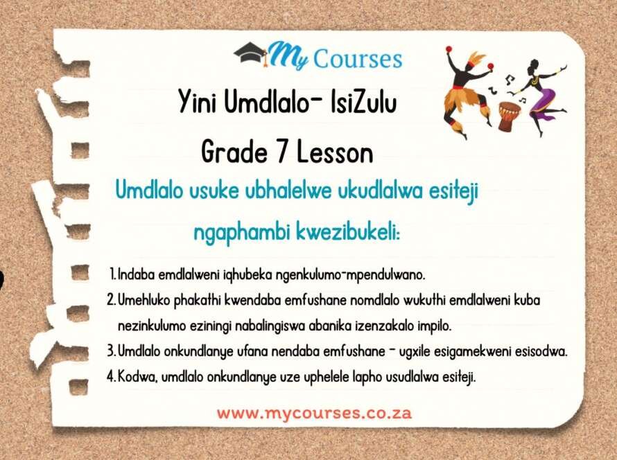 Yini Umdlalo– IsiZulu Grade 7 Lesson