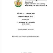 Mathematics N4 Past Papers and Memorandums for 2026 Students