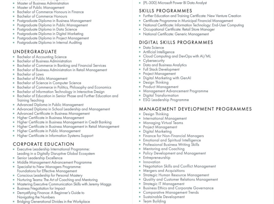 Regenesys Business School Prospectus 2027