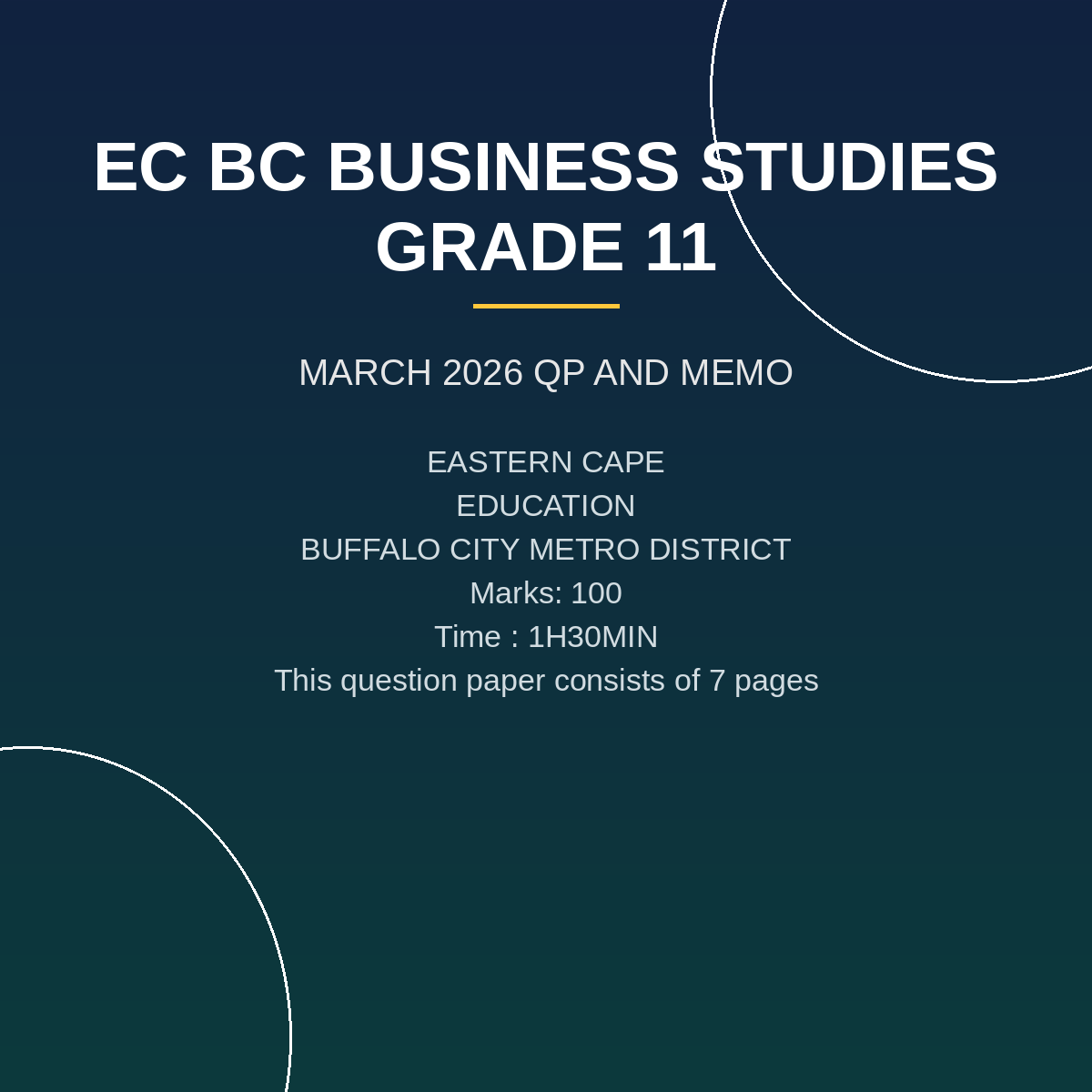 Business Studies Grade 11 Term 1 Test PDF BDT-009
