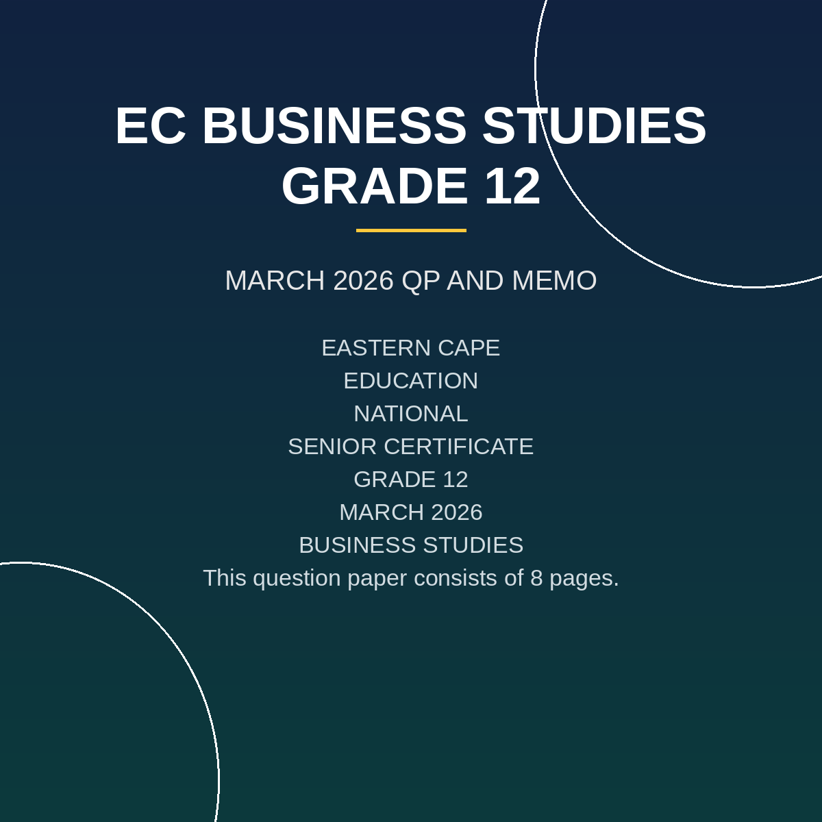 Business Studies Grade 12 Term 1 Exam PDF BHB-010