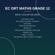 Mathematics Grade 12 Term 1 Test 2026 PDF CHL-019