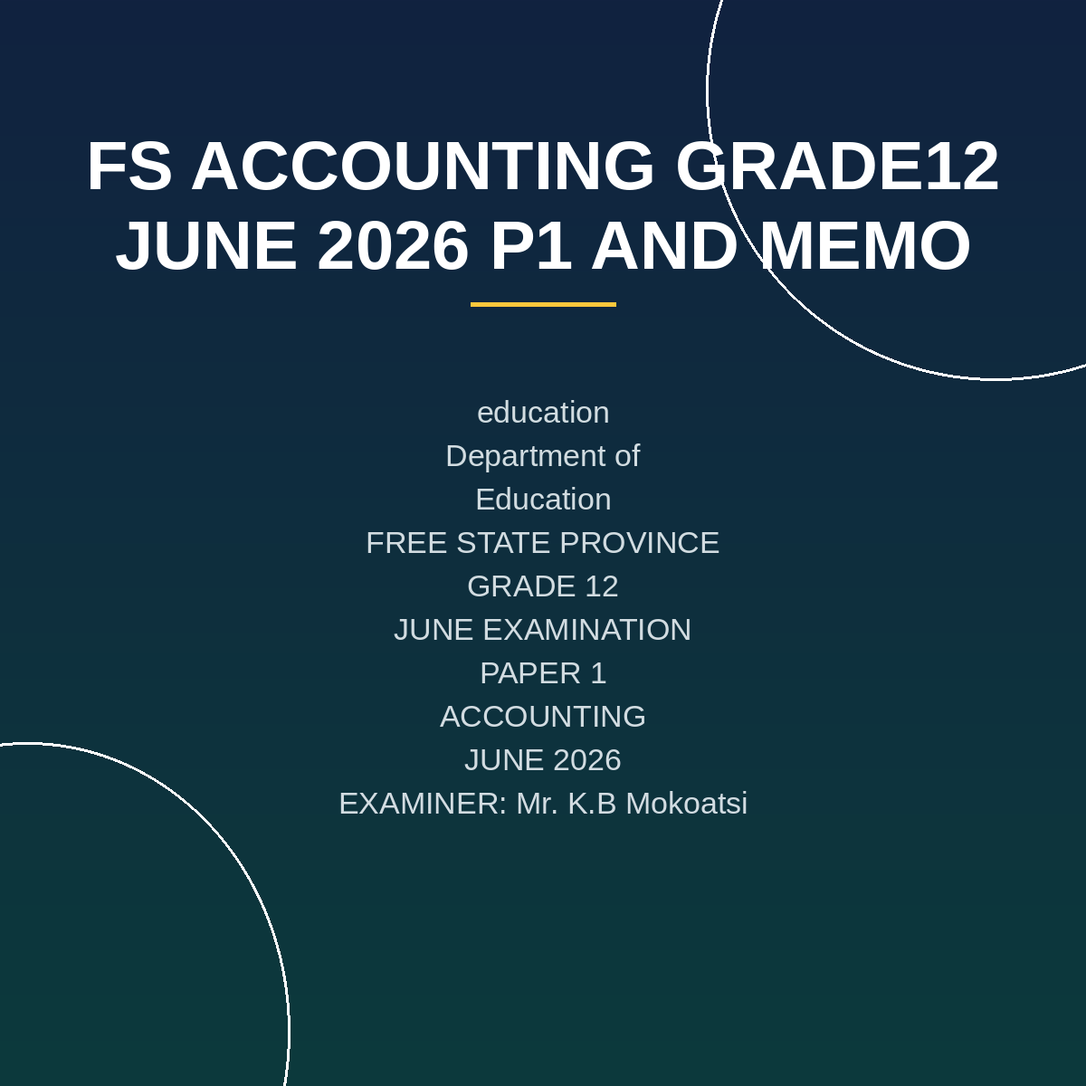 Accounting Grade 12 Paper 1 Term 2 Exam PDF CTC-022