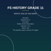 History Grade 11 Term 1 Task 2026 PDF DEU-029