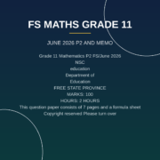 Mathematics Grade 11 Paper 2 Term 2 Exam PDF DLL-031