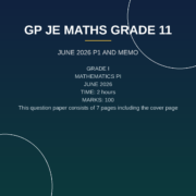 Mathematics Grade 11 Paper 1 Term 2 2026 Exam Paper PDF FOA-041
