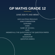 Mathematics Grade 12 Paper 1 Term 2 2026 June Exam PDF FXK-045
