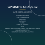 Mathematics Grade 12 Paper 2 Term 2 Exam Paper 2026 PDF FXO-046