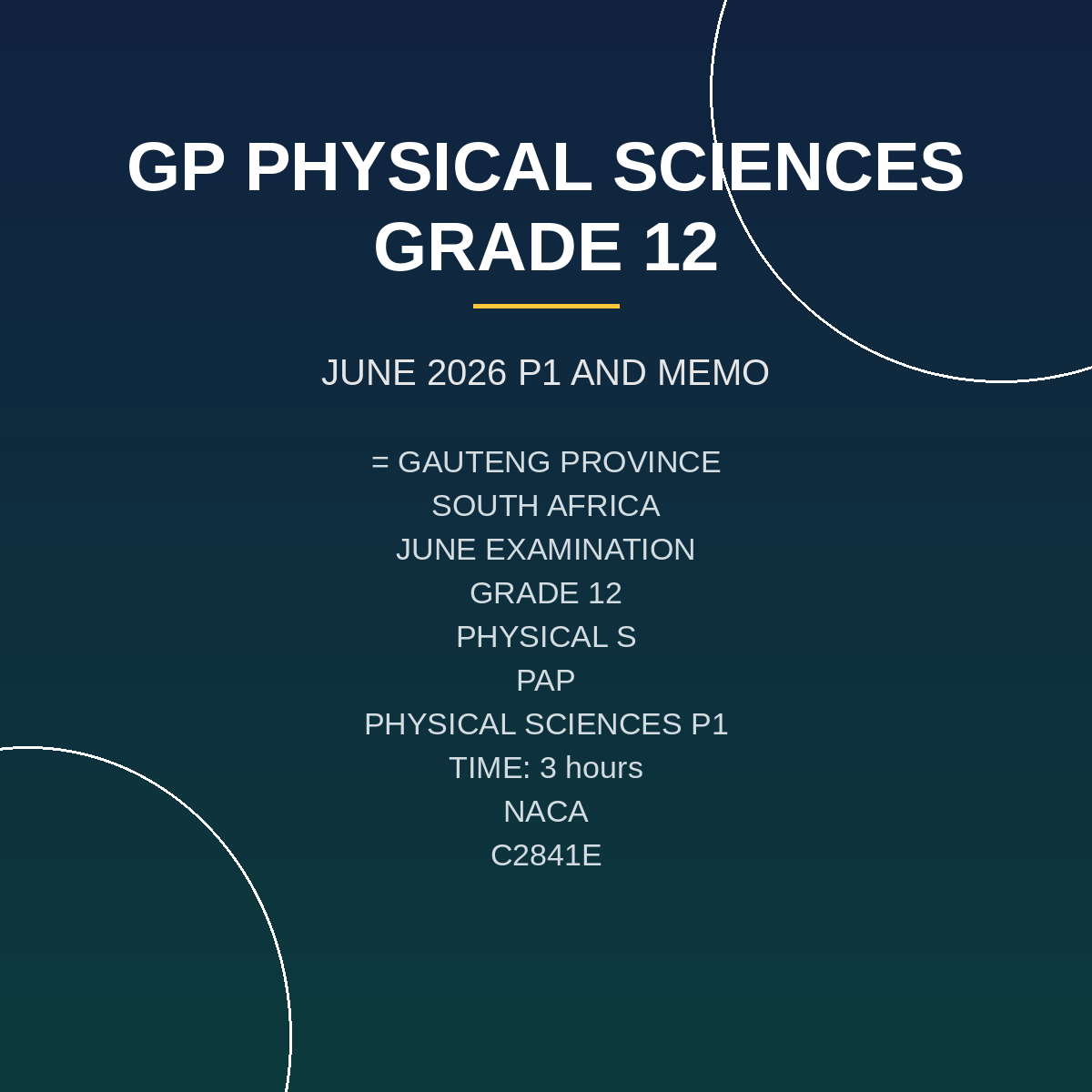 Physical Sciences Grade 12 Paper 1 Term 2 Exam PAper 2026 PDF FZZ-048
