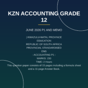 Accounting Grade 12 Paper 1 Term 2 June 2026 Exam PDF GWJ-055
