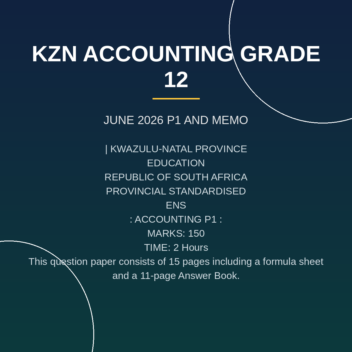 Accounting Grade 12 Paper 1 Term 2 June 2026 Exam PDF GWJ-055