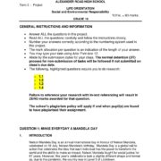Grade 10 Life Orientation Term 3 Project on Mandela Day PDF dkyayq