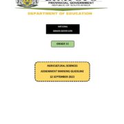 Grade 11 Agricultural Sciences Term 3 Assignment Marking Guideline PDF kfs6vf