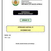 Grade 12 Afrikaans HL P3 Nov 2025 Question Paper & Memo PDF