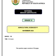 Grade 12 Agricultural Sciences P1 Nov 2025 Eng Question Paper & Memo PDF