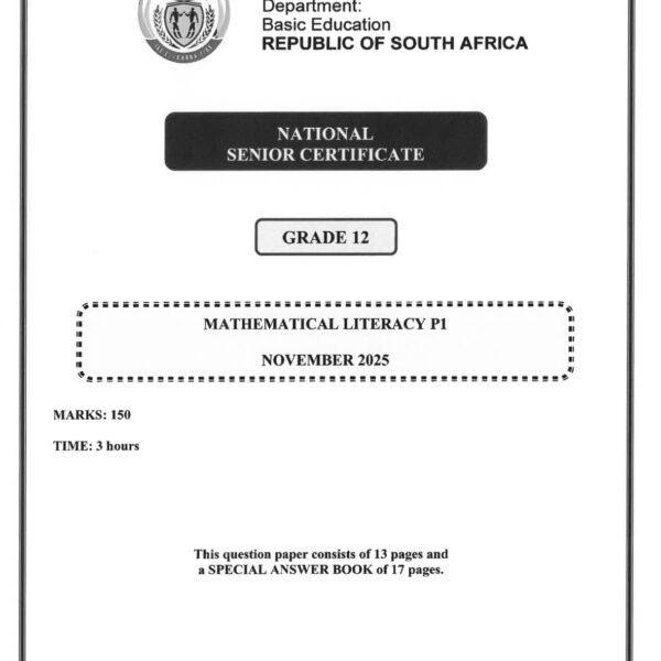 Mathematical Literacy (Maths Lit) Grade 12 NSC Paper 1 and Paper 2 Exam ...
