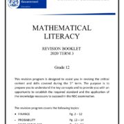 Grade 12 Mathematical Literacy Term 3 Revision Booklet PDF 2vldq4