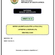 Grade 12 Sepedi FAL P3 Nov 2025 Question Paper & Memo PDF