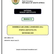 Grade 12 isiNdebele SAL P3 Nov 2025 Question Paper & Memo PDF