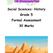 Grade 5 History Term 3 Formal Assessment on Ancient Egypt PDF 2qpr75