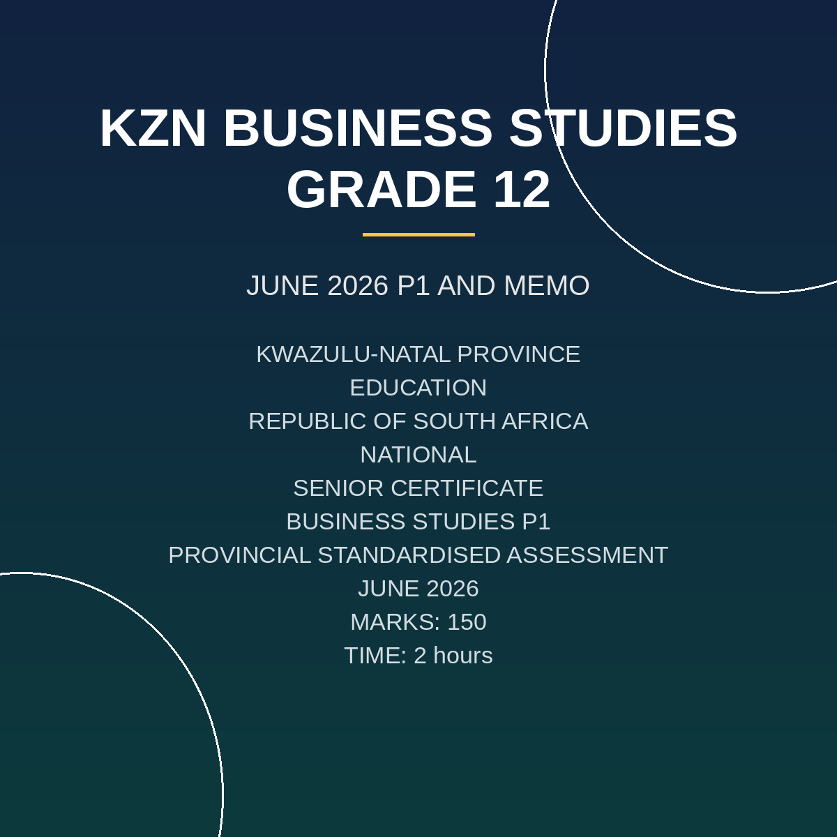 Business Studies Grade 12 Paper 1 Term 2 2026 Exam Paper KZN PDF HHA-062