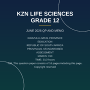 Life Sciences Grade 12 Term 2 – 2026 Provincial Assessment PDF KIE-082