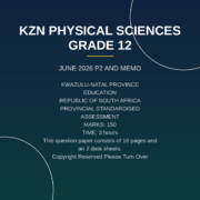 Physical Sciences Grade 12 Paper 2 Term 2 (2026) Provincial Assessment PDF NCV-105