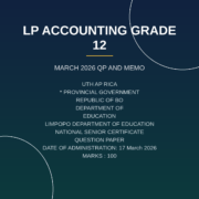Accounting Grade 12 Term 1 Test (2026) PDF NNO-112