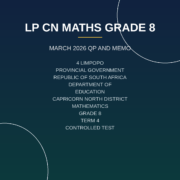 Mathematics Grade 8 Term 1 Controlled Test (2026) PDF NWX-116