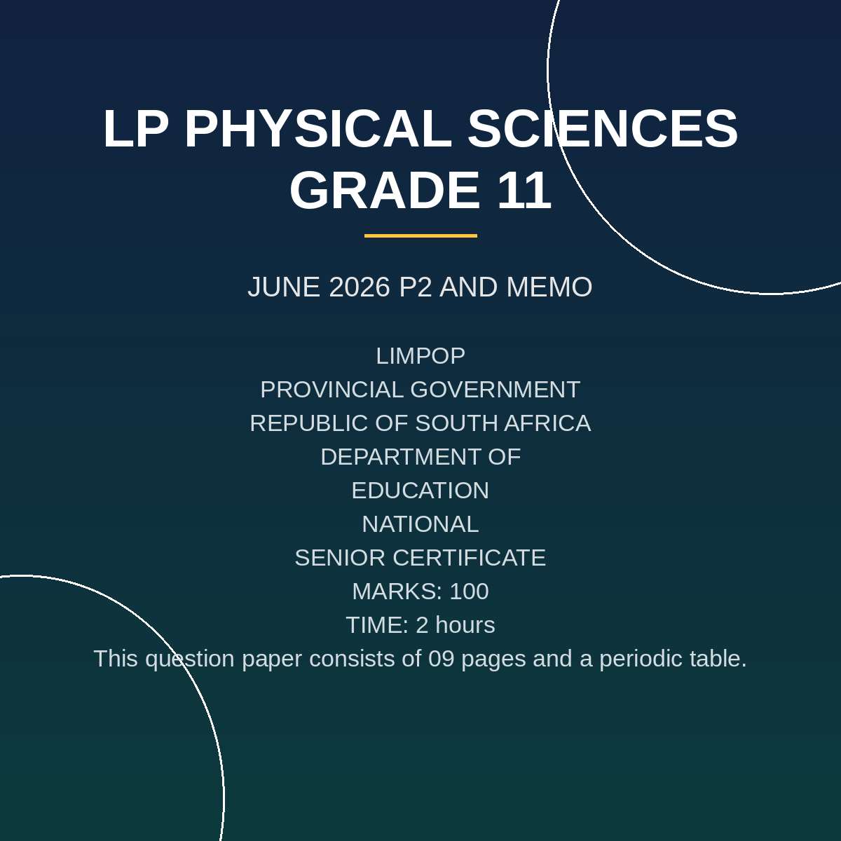 Physical Sciences Grade 11 Paper 2 Term 2 Exam (2026) PDF RIX-146