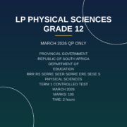 Physical Sciences Grade 12 Term 1 Controlled Test (2026) PDF ROE-149