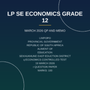 Economics Grade 12 Term 1 Controlled Test (2026) PDF RWJ-150