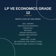 Economics Grade 12 Term 1 (2026) Test PDF RXH-152
