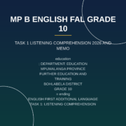 English FAL TASK 1 Grade 10 (2026) Listening Comprehension PDF RYQ-154