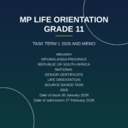 Life Orientation Grade 11 Term 1 (2026) Source-Based Task PDF STB-162