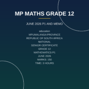 Mathematics Grade 12 Paper 1 Term 2 Exam (2026) PDF TCN-164