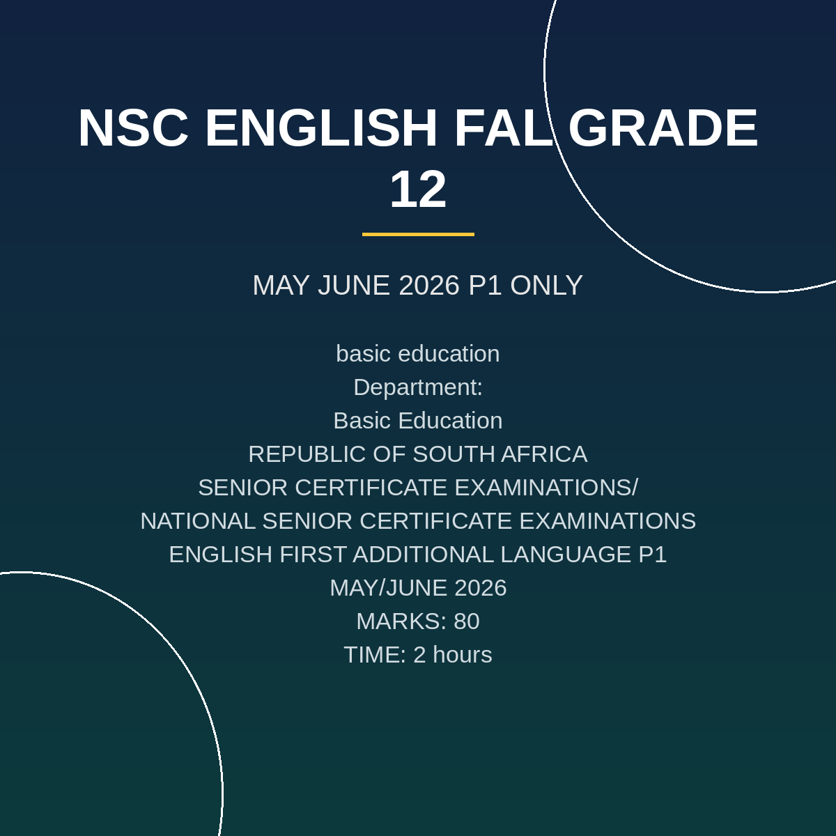 English FAL Grade 12 Paper 1 Term 2 Exam (2026) PDF UTL-177