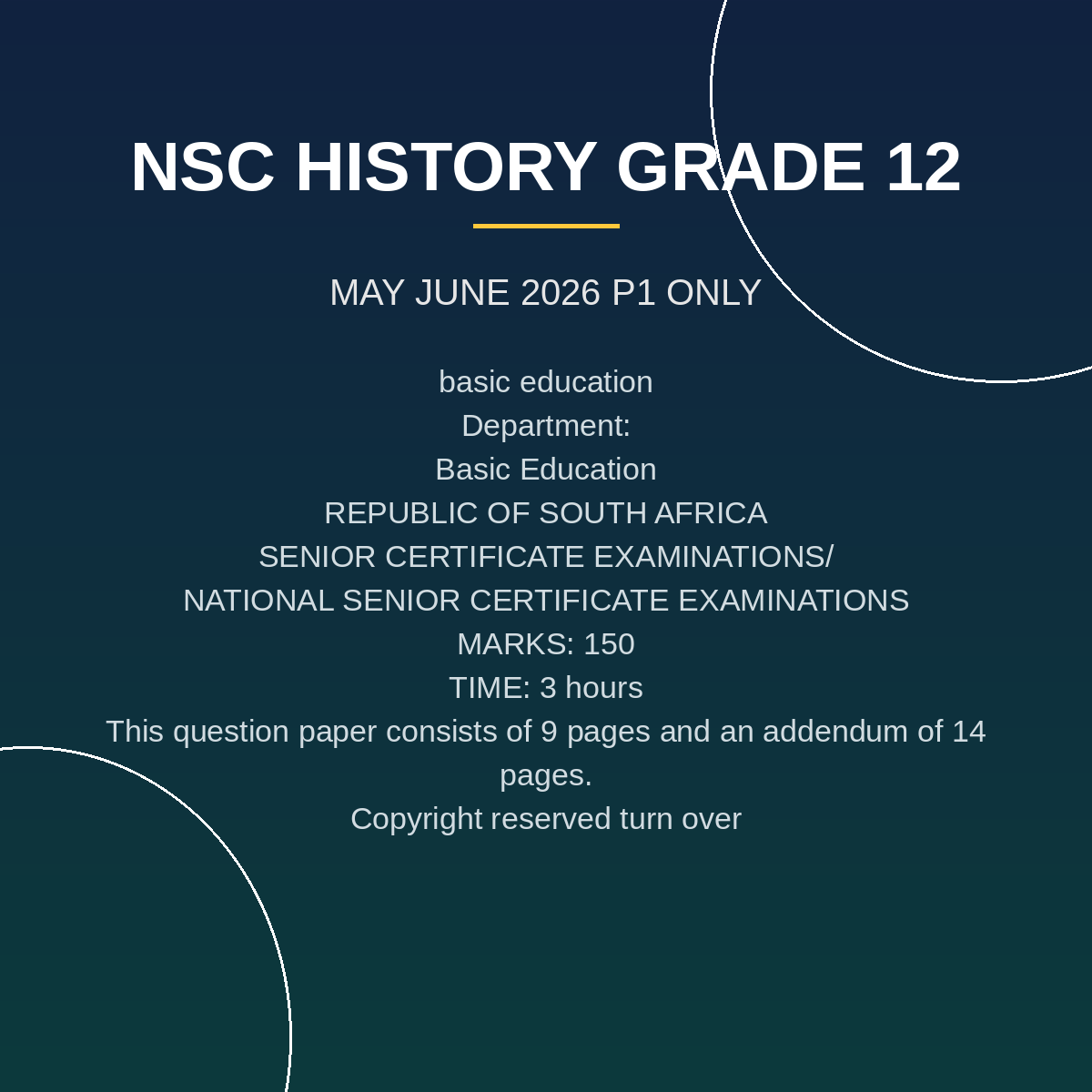 History Grade 12 Paper 1 Term 2 Exam (2026) PDF VIW-185