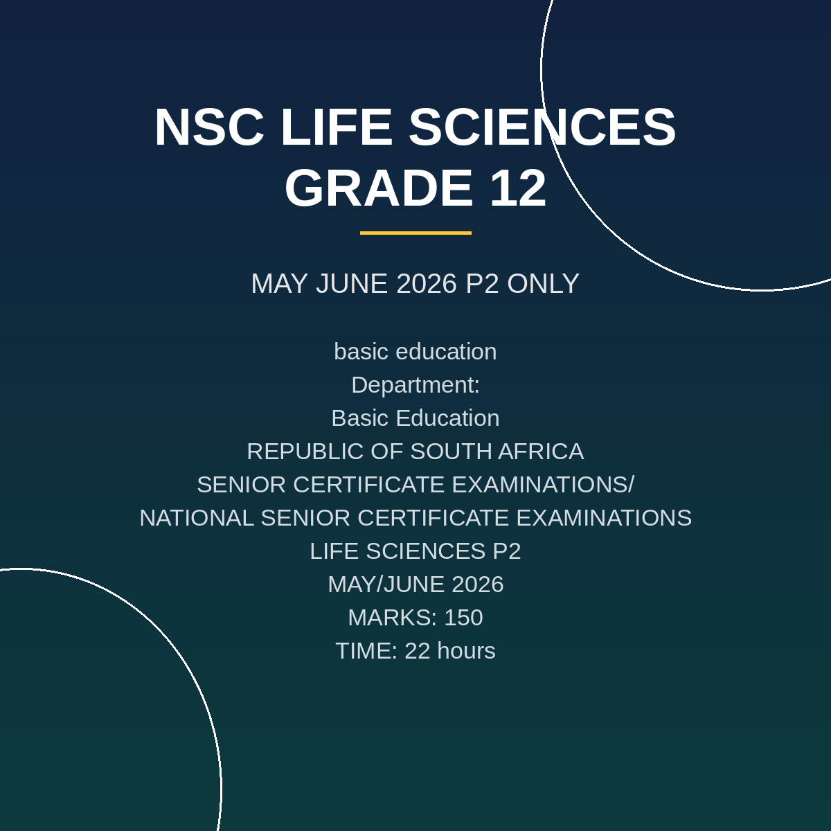 Life Sciences Grade 12 Paper 2 Term 2 Exam (2026) PDF VXZ-193