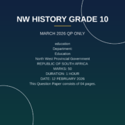 History Grade 10 Term 1 March Test (2026) PDF YHF-204
